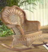 serpentine rocker available in white and brown wash